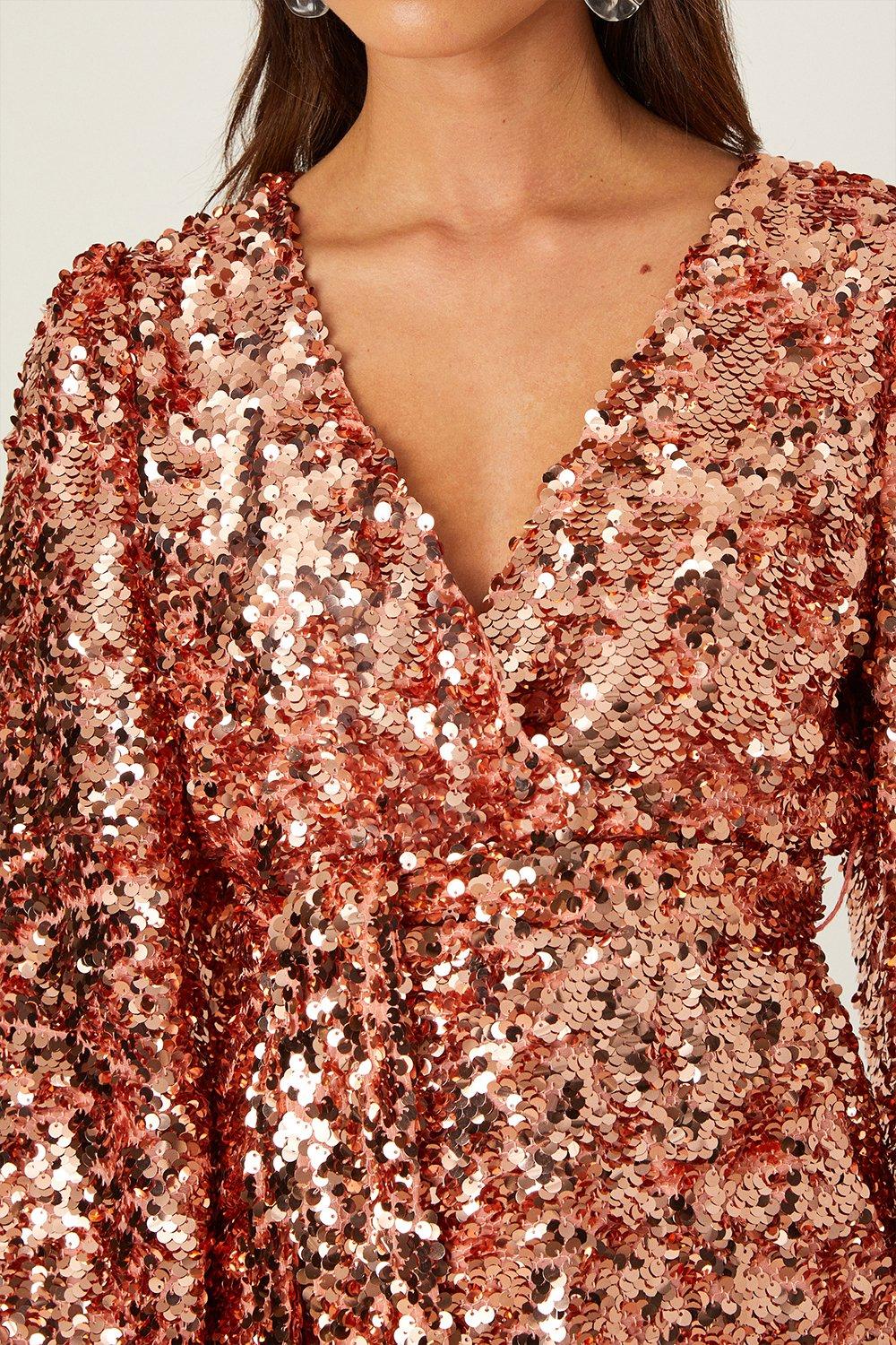 Petite gold outlet sequin dress